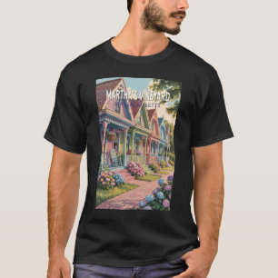 Camiseta Ilustração Retro de Martha's Vineyard Massachusett