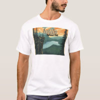 Ilustração Retro do Parque Nacional Acadia
