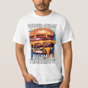 Camiseta Ilustração Retroativa de Citação Hilarious BURGER
