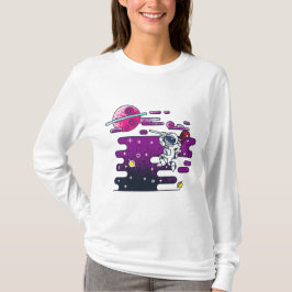 Camiseta Ilustração Retroativa do Astronauta Espacial Vibra