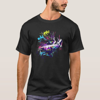 Camiseta Ilustração Rex Do Arco-Íris Para Um Lover Dino