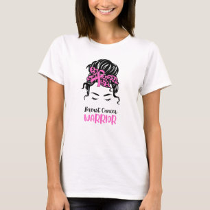 Camiseta Ilustração Rosa Cancer Mama Mama Maneira