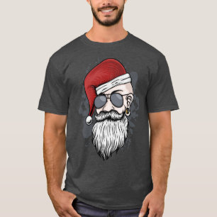 Camiseta Ilustração Santa Claus do Hipster Gearhead