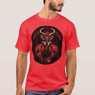 Camiseta Ilustração Satânica do Demônio Baphomet