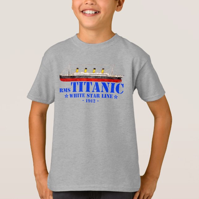 Camiseta Ilustração Titânica RMS - Linha White Star 1912 (Frente)