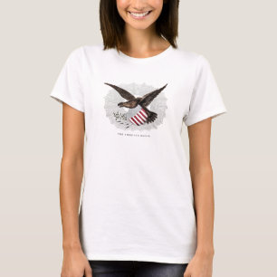 Camiseta Ilustração velha do pássaro de Eagle do america