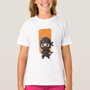 Camiseta Ilustração Vetorial de Chibi Ninja