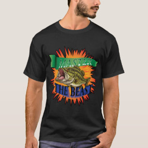 Camiseta Ilustração vetorial de Largemouth Bass com texto "