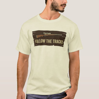 Camiseta Ilustração vetorial de sinal de trilha de caça vin