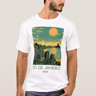 Camiseta Ilustração Viagens vintage Do Rio De Janeiro -