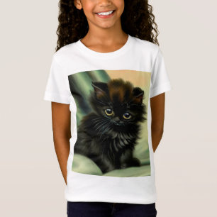 Camiseta Ilustração Vintage Black Kitten