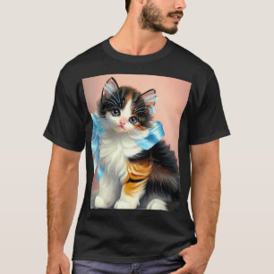 Camiseta Ilustração Vintage Calico Kitten