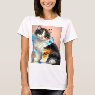 Camiseta Ilustração Vintage Calico Kitten
