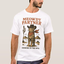 Ilustração Vintage de Gato Western – Meowdy Parcei