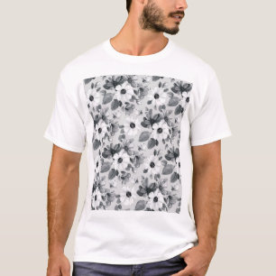 Camiseta Ilustração Vintage de Watercolor Buquê de Flores S