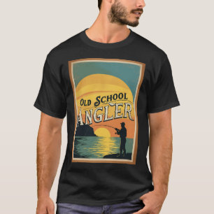 CAMISETA ILUSTRAÇÃO VINTAGE DO FELIX CAT PESCANDO