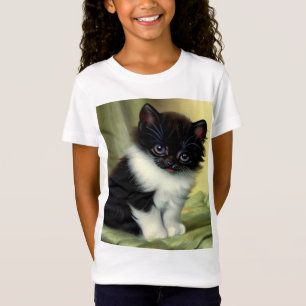 Camiseta Ilustração Vintage Tuxedo Kitten