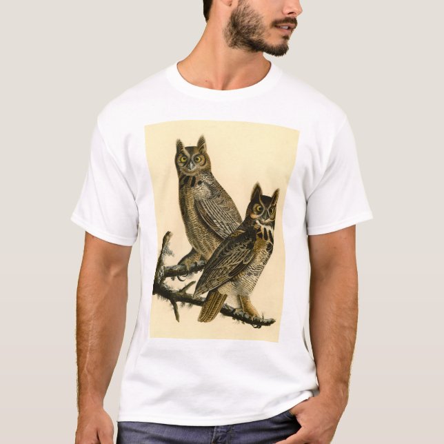 Camiseta Ilustração Zoológica de Colheita Coroa excelente (Frente)