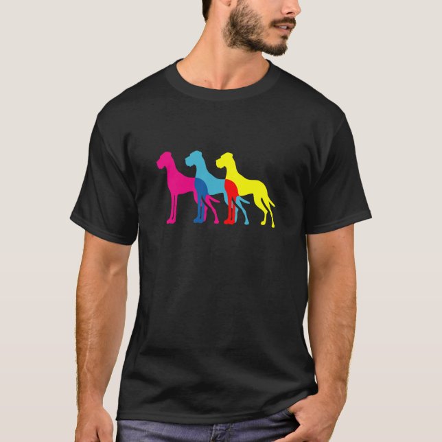 Camiseta Ilustrações de Great Dane (Frente)