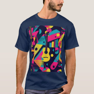 Camiseta Ilustrações de Instrumentos Musicais abstrato