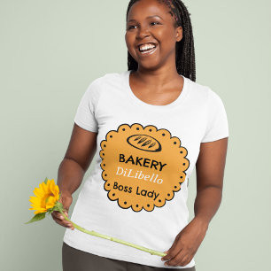 Camiseta Ilustrações de Pão de Bakery Amarelo