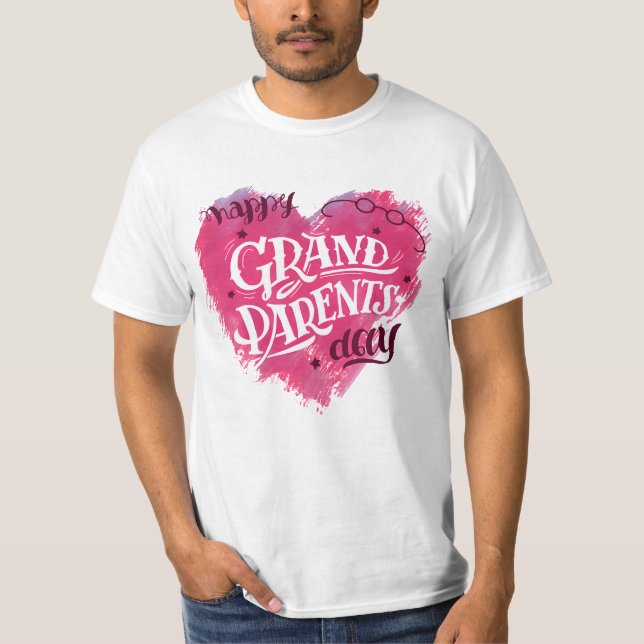 Camiseta " Ilustrações do Dia Nacional dos Avós " (Frente)