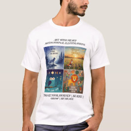 Camiseta Ilustrações Motivacionais de Animais & Citações da