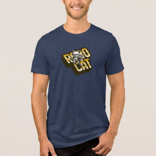 Camiseta Ilustrada de Super-Herói Robo Gato Chibi