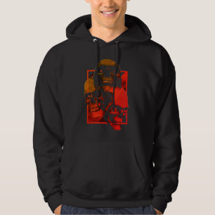 Camiseta Ilustrada Grunge Caveira Vermelha – Gótic