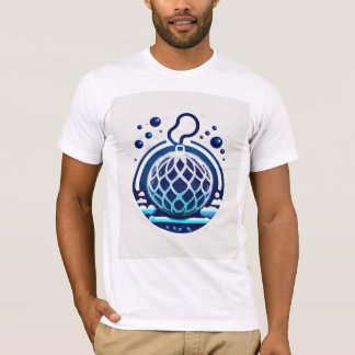 Camiseta Ilustrar um logotipo gravitacional com a curvatura