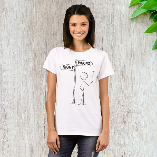Camiseta Ilustrativa Certo Errado (Criador carregado)