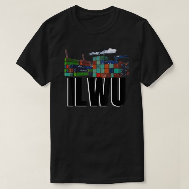 Camiseta Ilwu Container Yard Cloudy Longshore (Frente do Design)