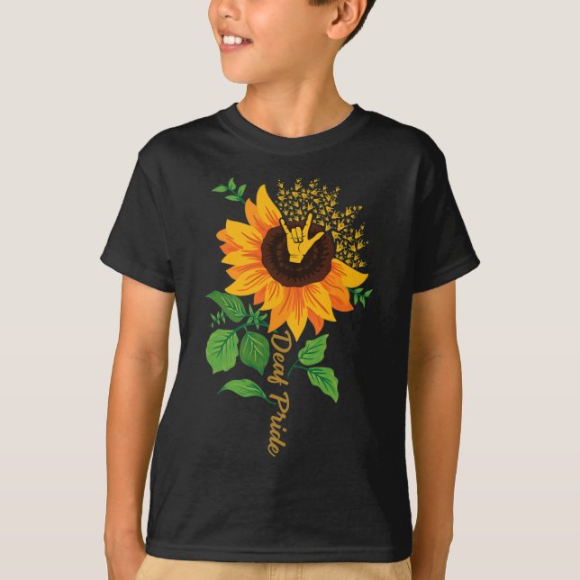Camiseta ILY ASL Gesto de Mão Surdo Perda de Consciência (Frente)