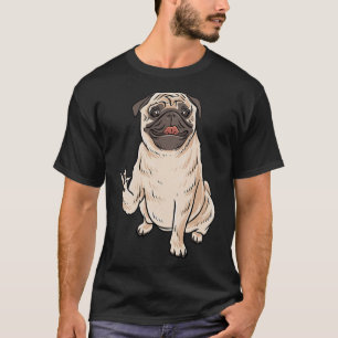 Camiseta ILY PUG DOG ASL Gesto manual surdo ouvindo perda A