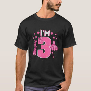 Camiseta Im 3 Ballerina aniversário de 3 anos