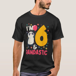 Camiseta I'M 6 Pandastic Panda Py Celebration 6Th