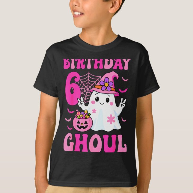 Camiseta I'm 6 Years Old Girls Cute Ghost It's My 6th Birth (Frente)