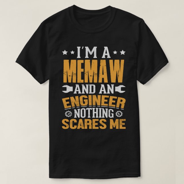 Camiseta I'm A AUNT And An Engineer Nothing Scares Me (Frente do Design)