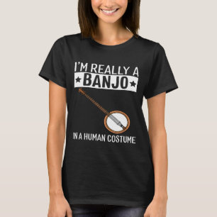 Camiseta Im A Banjo In A Human Costume Halloween Music