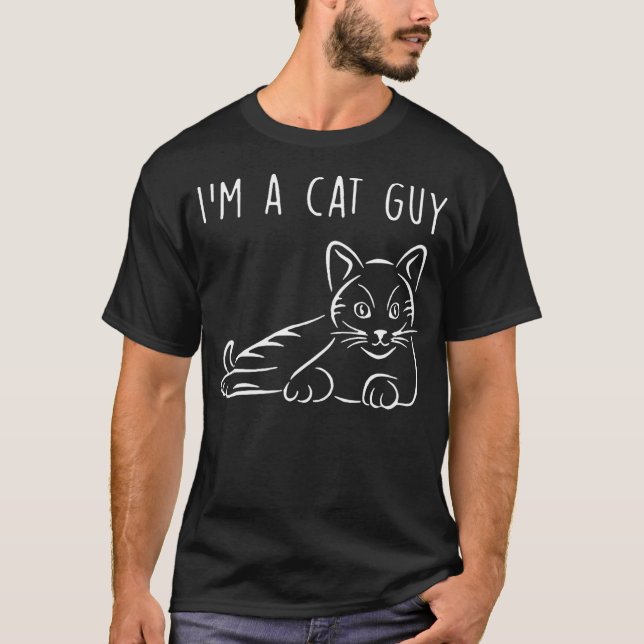 Camiseta I'm A Cat Guy, Crazy Cat, Cat Dad, Cat lover, Funn (Frente)