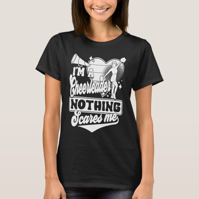 Camiseta I'm A Cheerleader Nothing Scares Me Cheerleading C (Frente)