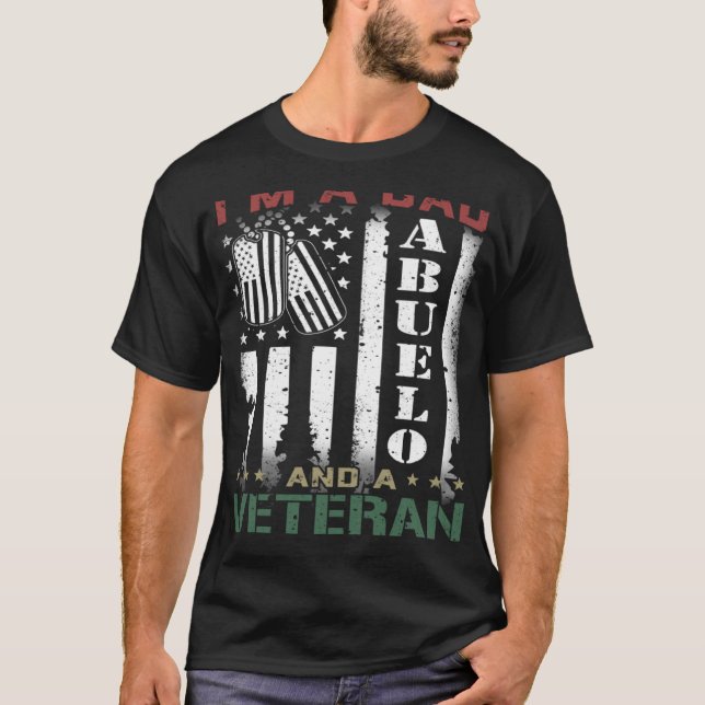 Camiseta I'm A Dad Abuelo And A Veteran Nothing Scares Me F (Frente)