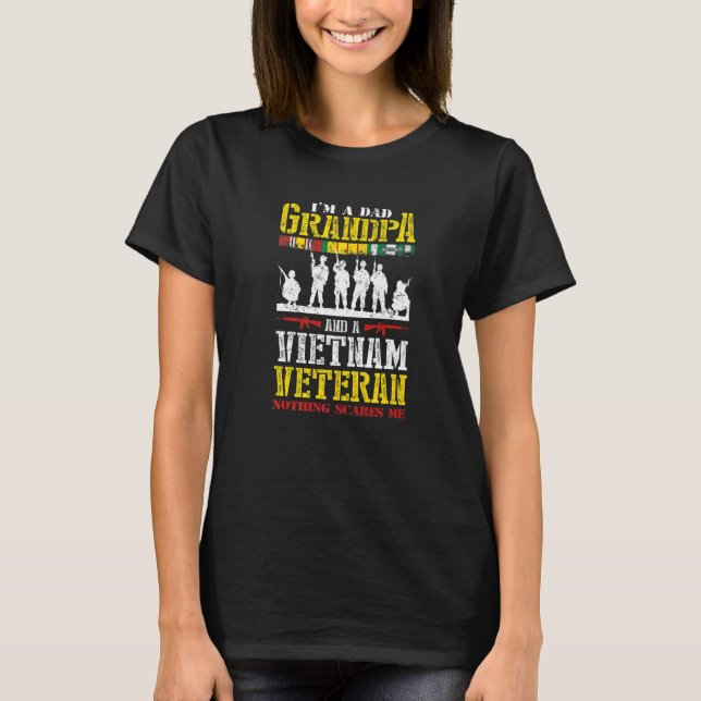 Camiseta I'm a Dad Grandpa And Vietnam Veteran, Us Veterans (Frente)