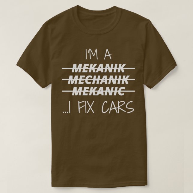 Camiseta Im A Mecânica I Corrigir Carros 4 (Frente do Design)