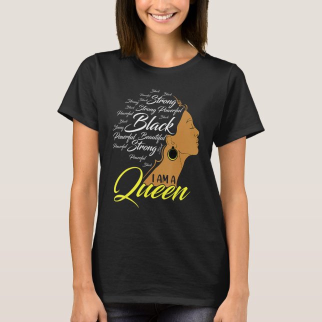 Camiseta Im a Queen Strong Black African American Afro Wome (Frente)