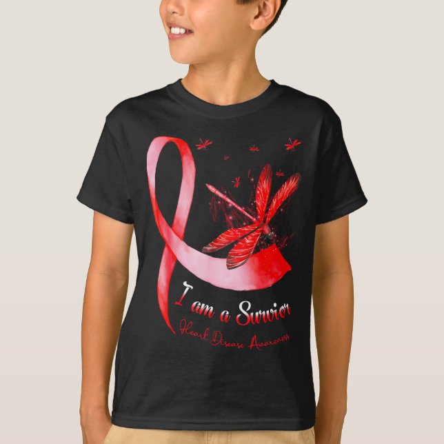 Camiseta I'm A Survivor Heart Disease Awareness Month Red R (Frente)