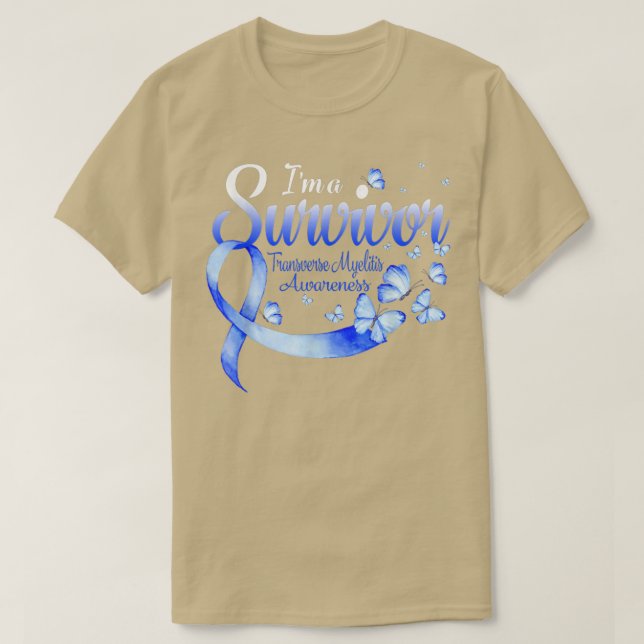Camiseta I'm A Survivor Transverse Myelitis Awareness Butte (Frente do Design)
