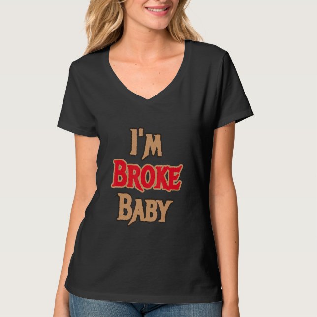 Camiseta Im Broke Baby Sneaker Match Retro 14 Winterized (Frente)