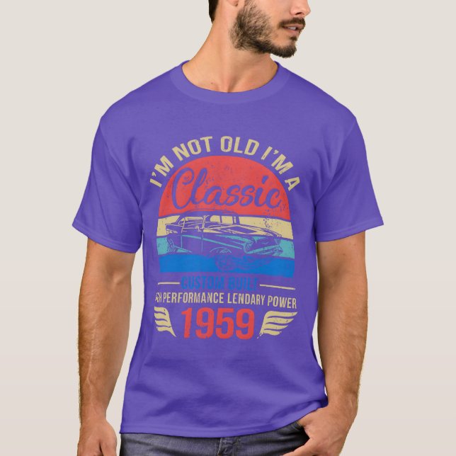 Camiseta Im Classic Car 64th Birthday Gift 64 Years Old Bor (Frente)