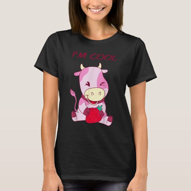 Camiseta I'M Cool Strawberry  Kids Cow (Frente)